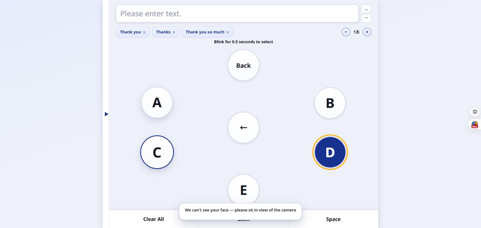 Individual letters A through E highlighted one at a time inside the opened group
